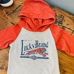 Boys hooded lucky shirt